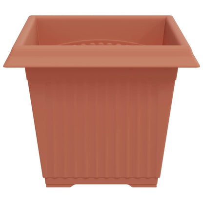 Maceta Cuadrada Para Flores 6 Uds. Rojo Ladrillo Plástico_5