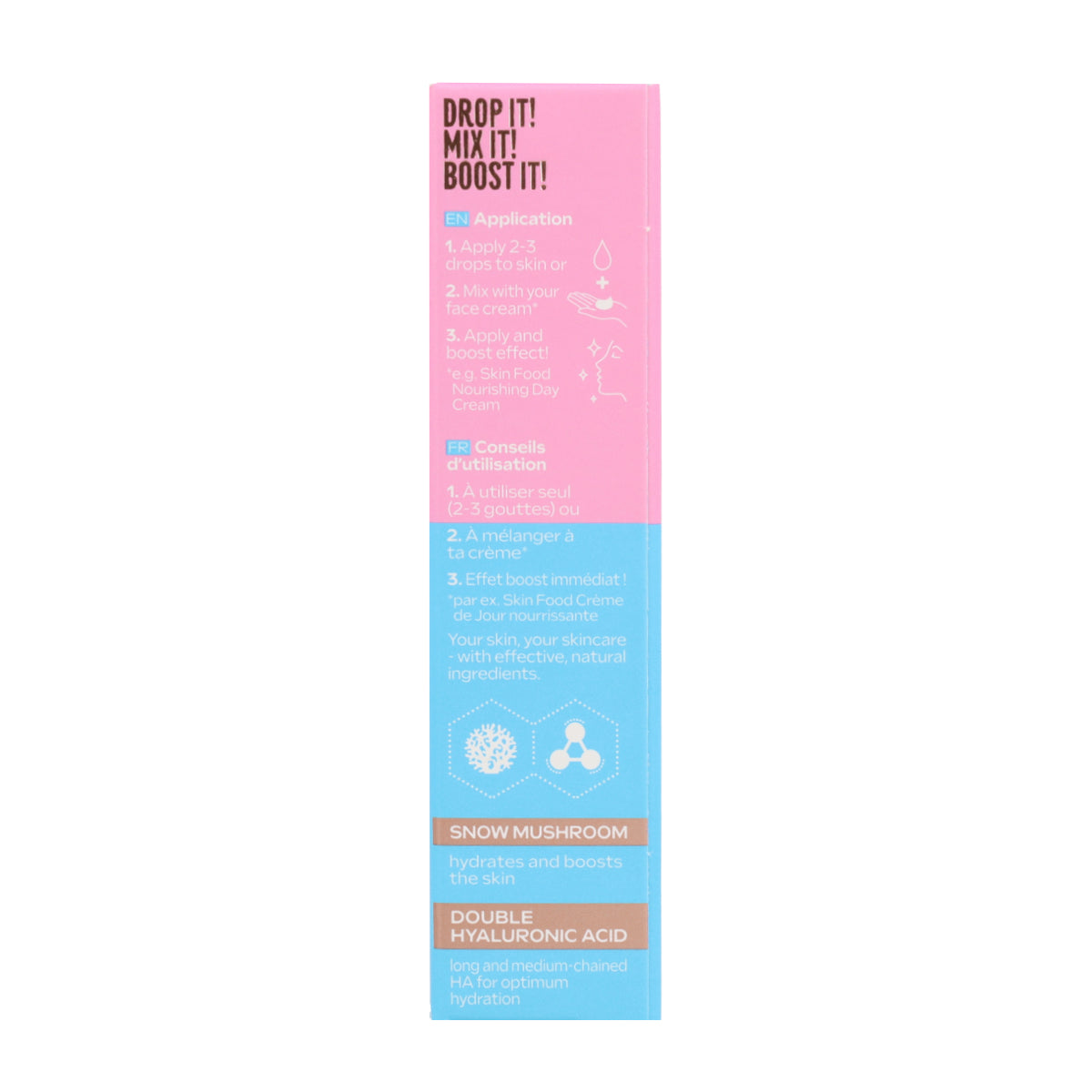 Gotas de reforço do soro hidratante com ácido hialurónico 30 ml