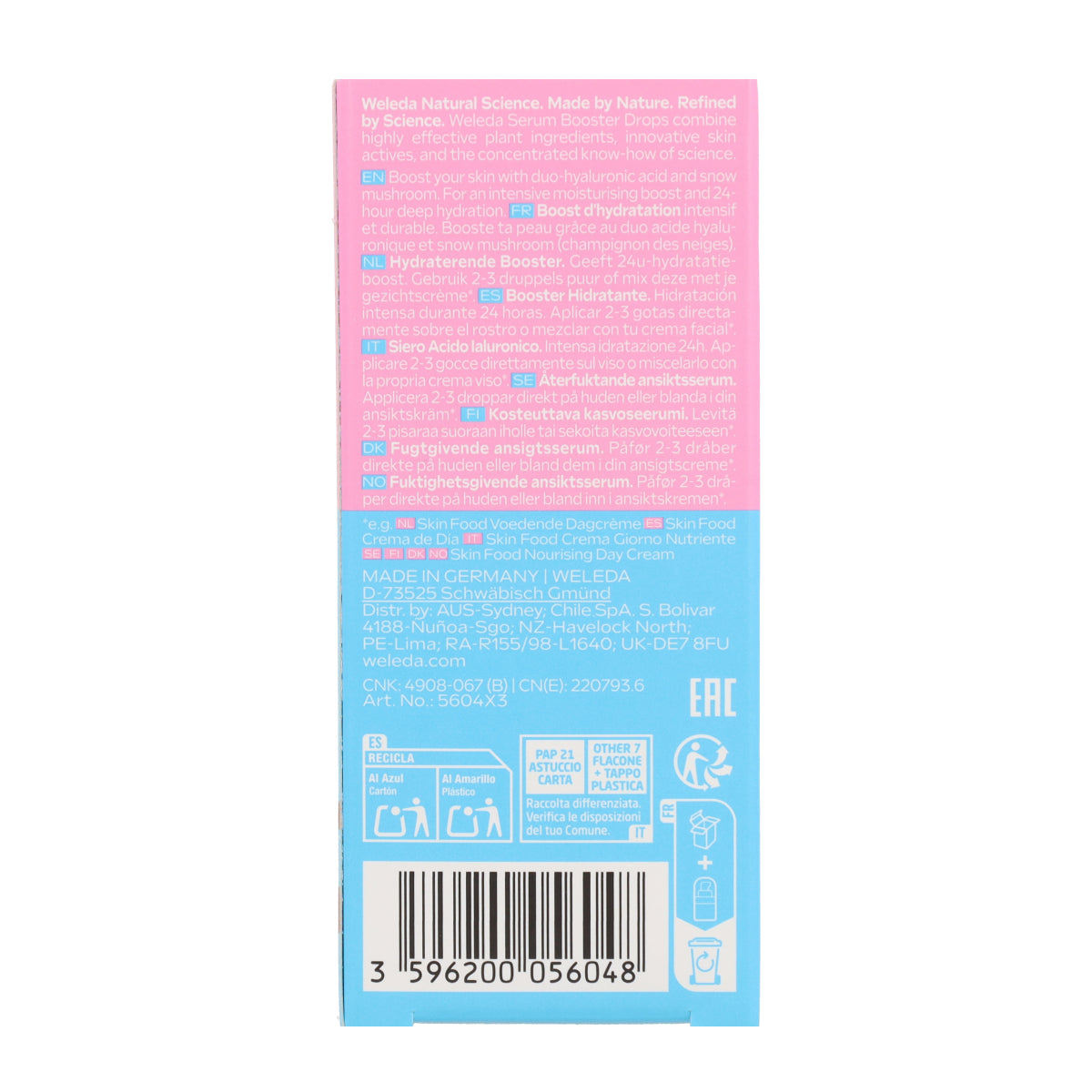 Gotas de reforço do soro hidratante com ácido hialurónico 30 ml