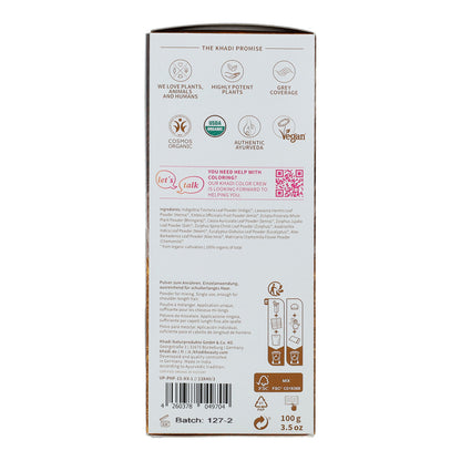 Pack de 2 tinturas de cabelo Khadi castanho dourado natural 100 g