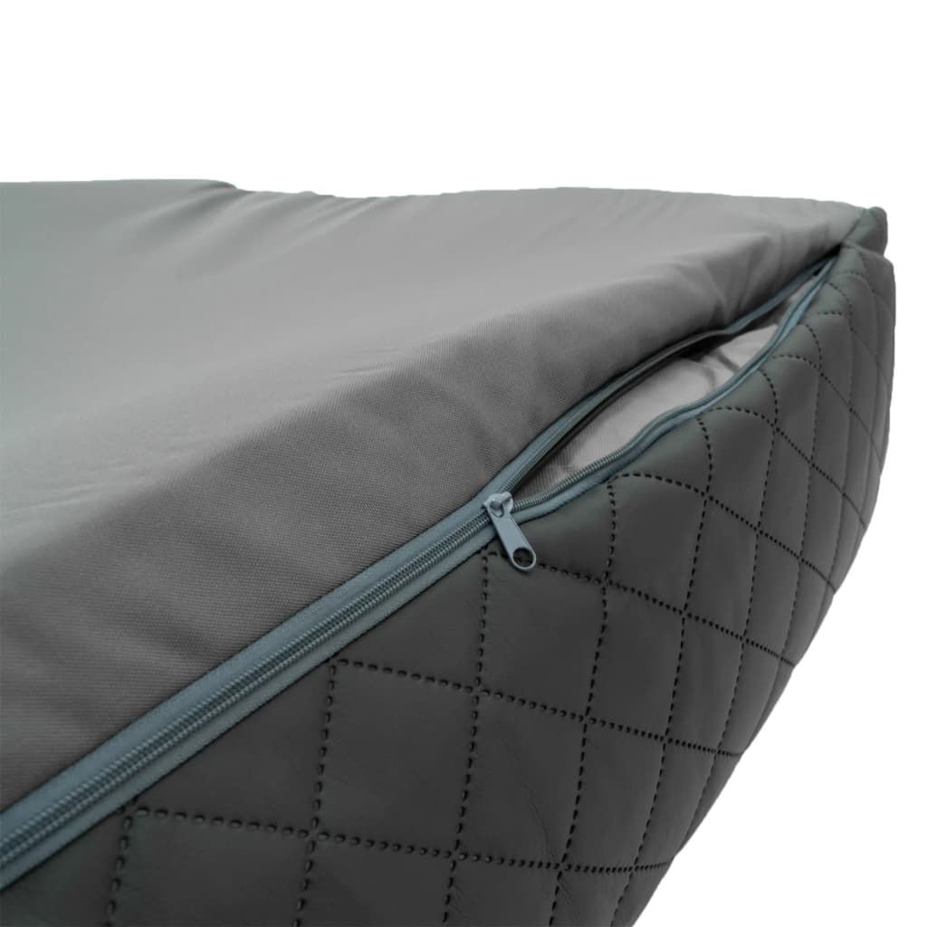 Madison Cama Para Perros Skai Check Gris 100x80x25 Cm / Vetonek_2