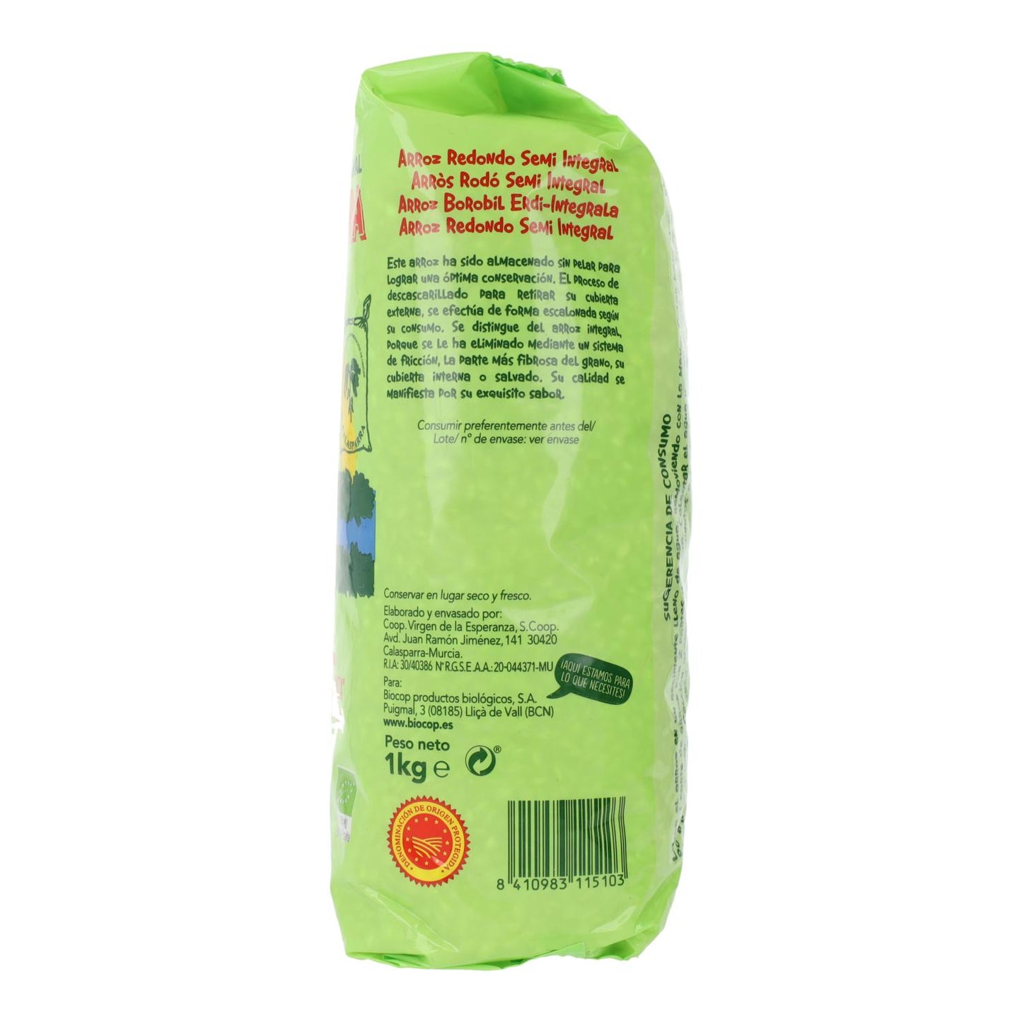 Arroz Meio Integral Calasparra Biocop 1Kg