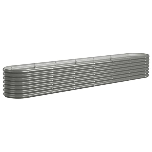 Jardinera Arriate Acero Galvanizado Gris 260x40x36 Cm_0