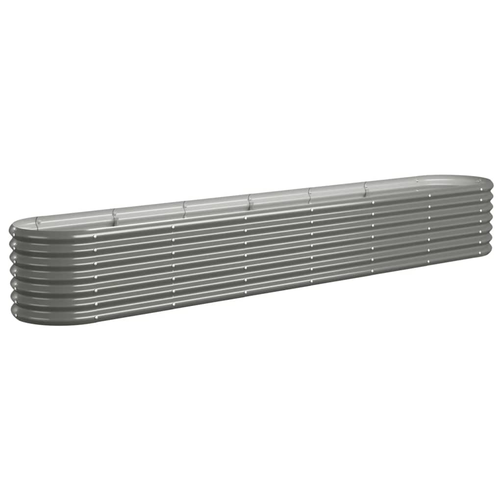 Jardinera Arriate Acero Galvanizado Gris 260x40x36 Cm_0