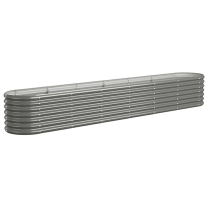 Jardinera Arriate Acero Galvanizado Gris 260x40x36 Cm_0