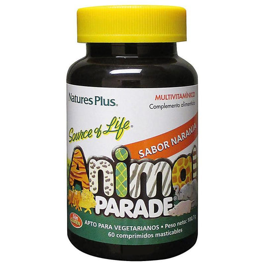 Animal Parade Multivitamínico Laranja Nature's Plus 60 comprimidos