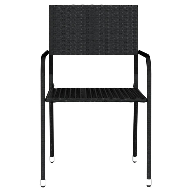 Vidaxl Juego De Comedor Para Jardín 7 Piezas Negro_3