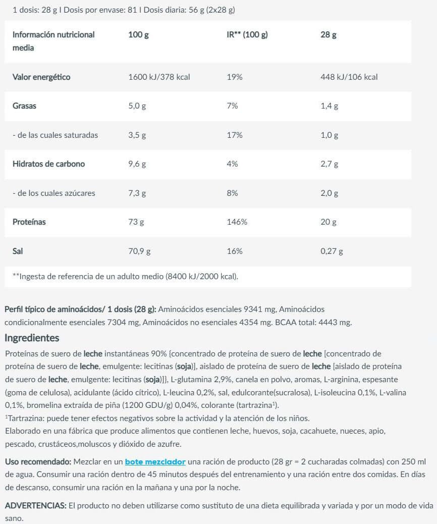 100% Pure Whey - 2kg - Tarta De Manzana - Proteina De Suero Whey - Biotech Usa_5
