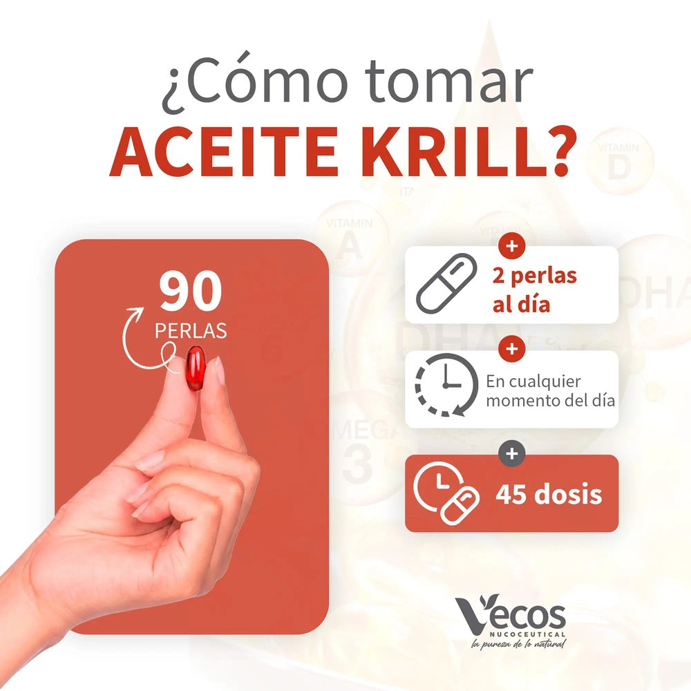 Aceite de krill Vecos 90 perlas