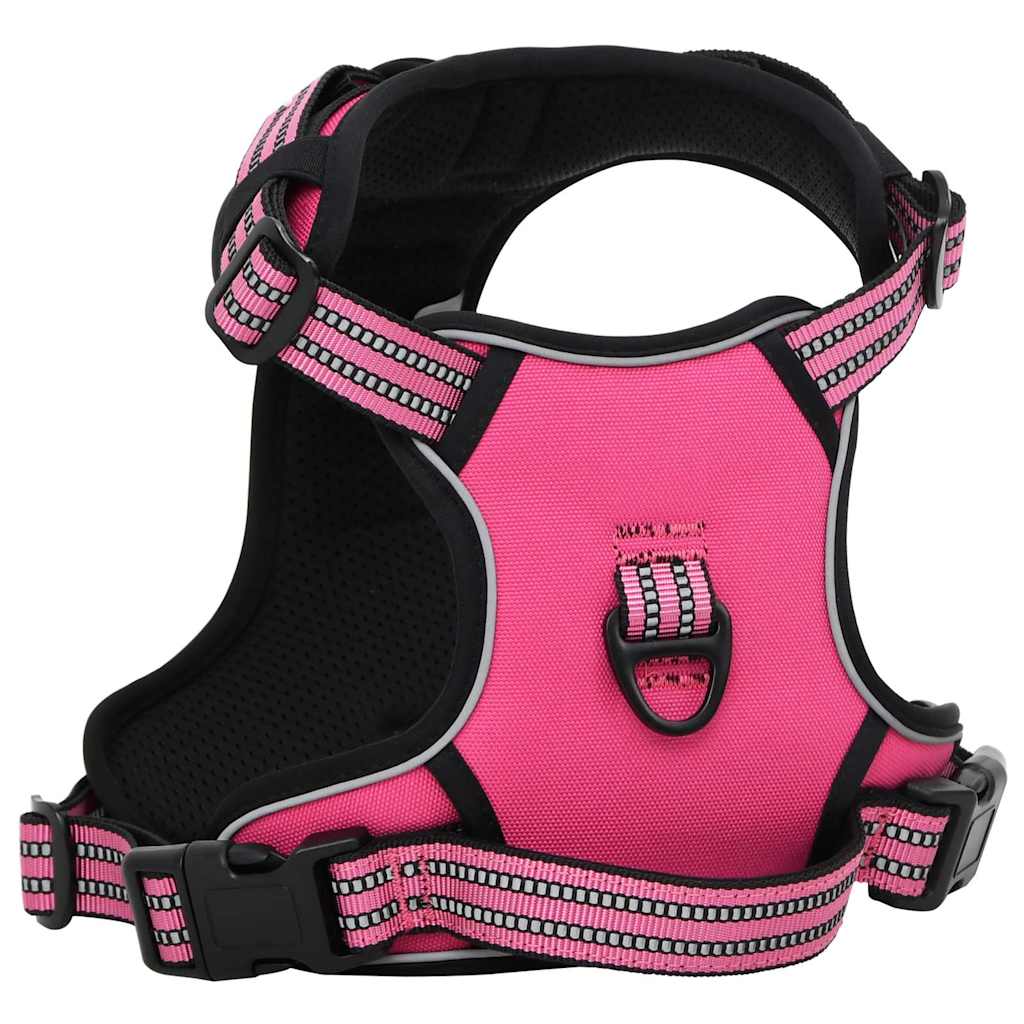 Arnés Para Perros Con Correa Y Collar Ajustable Rosa L_2
