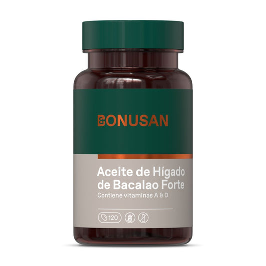 Óleo de Fígado de Peixe Forte Bonusan 120 cápsulas moles