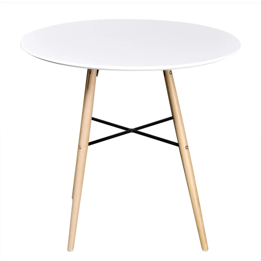 Mesa De Comedor Redonda Mdf Blanca_0