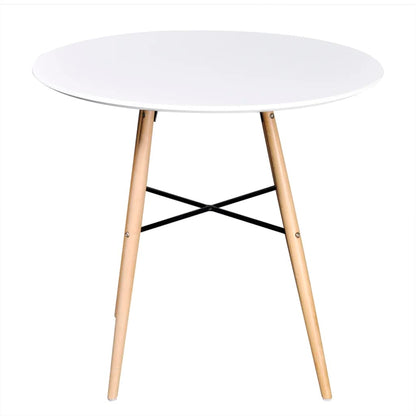 Mesa De Comedor Redonda Mdf Blanca_0