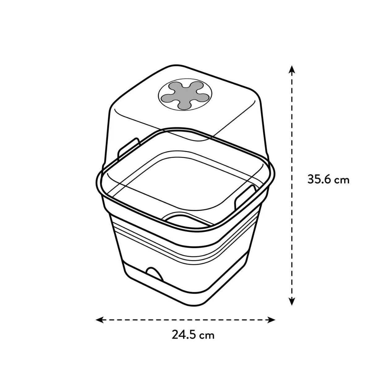 Vaso de cultivo Green Basics Elho Antracite 20 cm