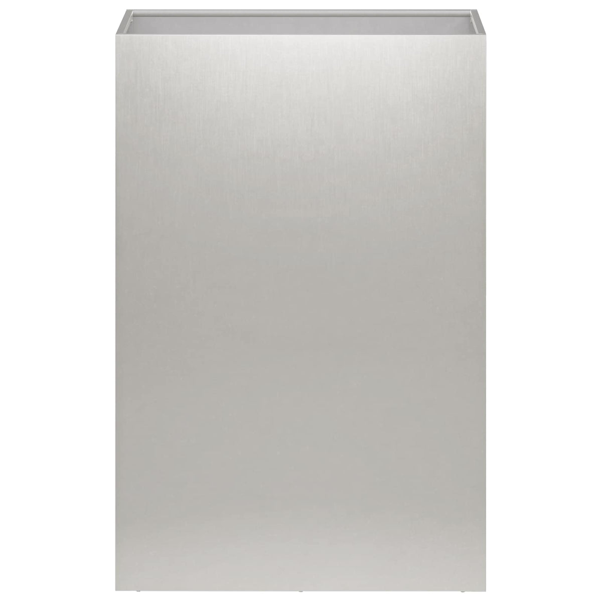 Macetero De Jardín Plateado 40 X 30 X 75 Cm Acero Inoxidable_2