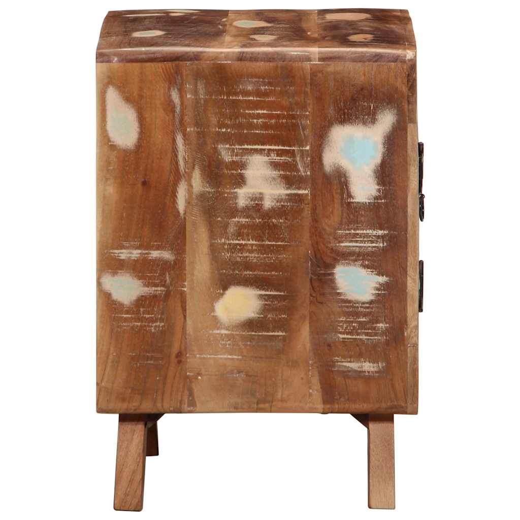 Mesilla De Noche 2 Uds 40x32x46 Cm Madera Maciza Reciclada_1