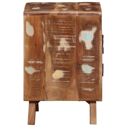 Mesilla De Noche 2 Uds 40x32x46 Cm Madera Maciza Reciclada_1