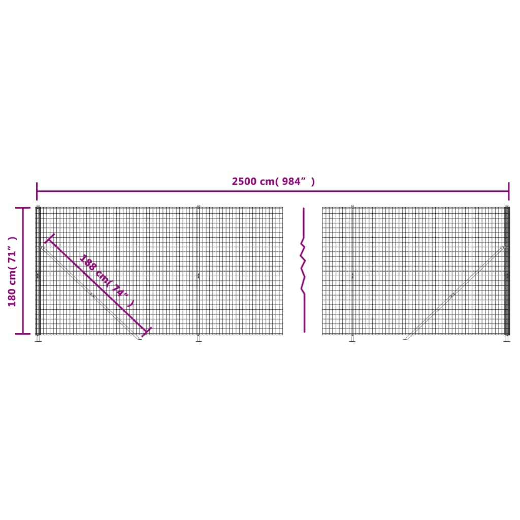 Cerca De Alambre Con Brida Gris Antracita 1,8x25 M / Vetonek_4
