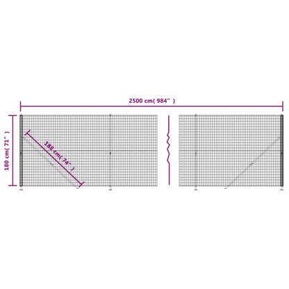 Cerca De Alambre Con Brida Gris Antracita 1,8x25 M / Vetonek_4