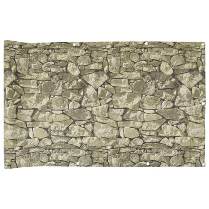 Pantalla De Privacidad De Balcón Pvc Look Piedra 700x120 Cm / Vetonek_1