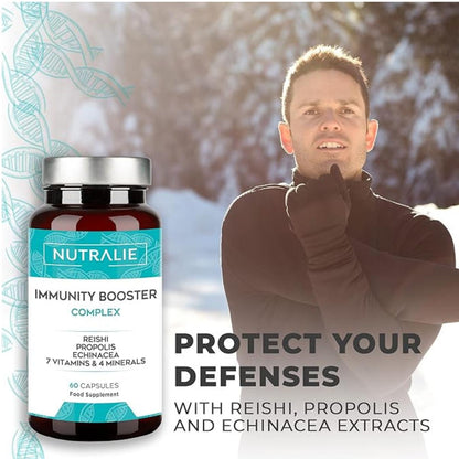Nutralie Immune Defenses com Reishi + Própolis + Equinácea 60 cápsulas