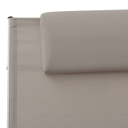 Vidaxl Tumbona Con Cojín De Textilene Gris Taupe_5