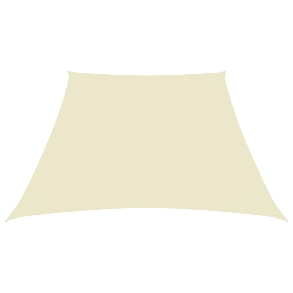 Vidaxl Toldo De Vela Trapezoidal De Tela Oxford Color Crema 3/4x3 M_1