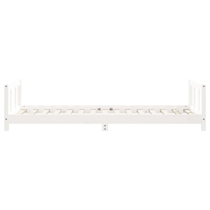 Vidaxl Estructura De Cama Para Niños Madera De Pino Blanco 90x190 Cm_4