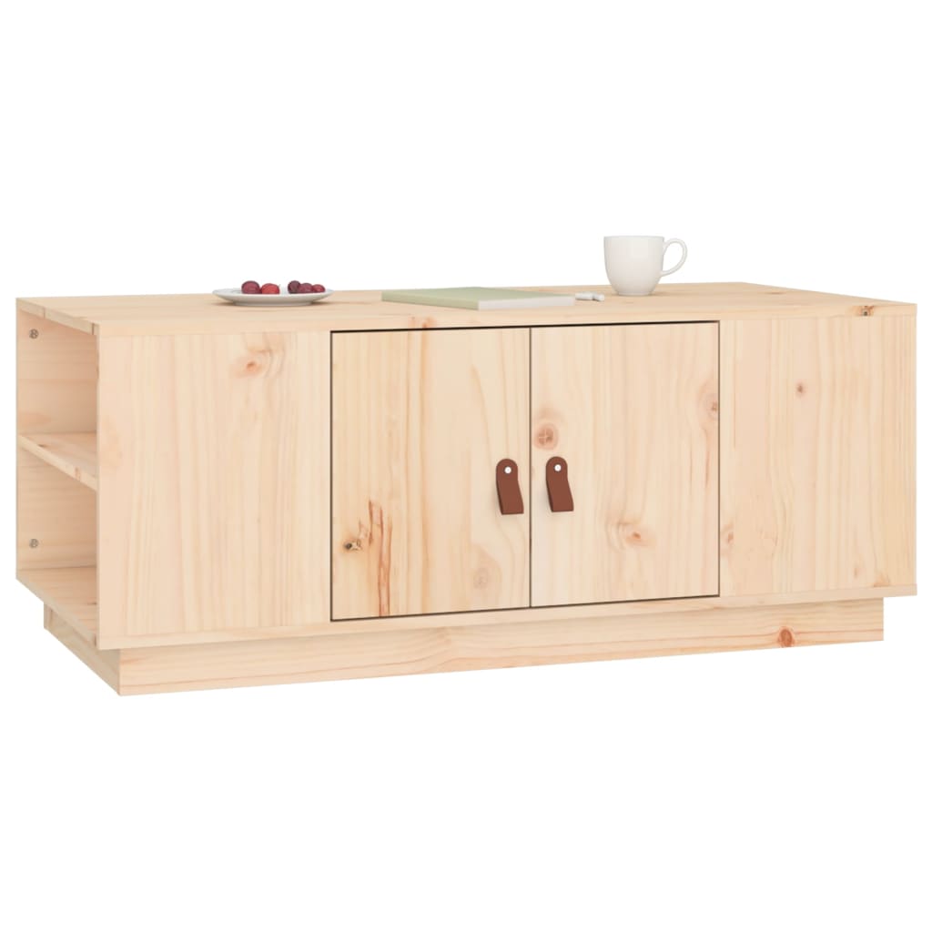 Mesa De Centro De Madera Maciza De Pino 100x50x41 Cm_3