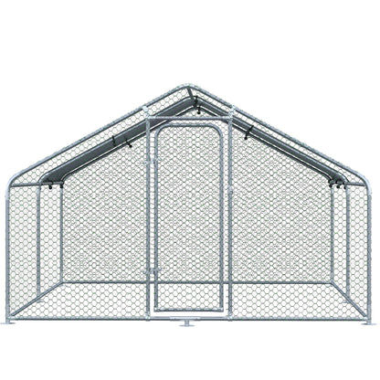 Pawhut Gallinero Para Exterior Grande De Metal Galvanizado 300x400x195 Cm_3