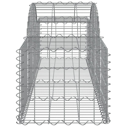Cestas De Gaviones 9 Uds Forma De Arco Hierro 200x50x40/60 Cm_4