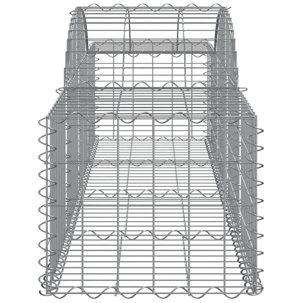 Cestas De Gaviones 12 Uds Forma De Arco Hierro 200x50x40/60 Cm_4