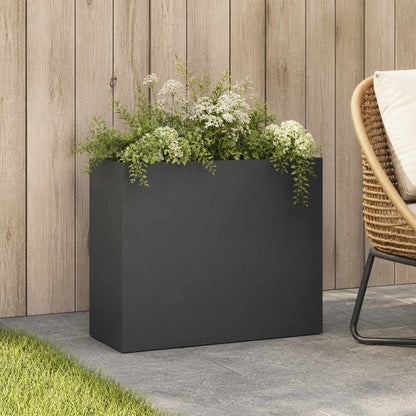 Macetero De Jardín Gris Antracita 50 X 20 X 40 Cm_1