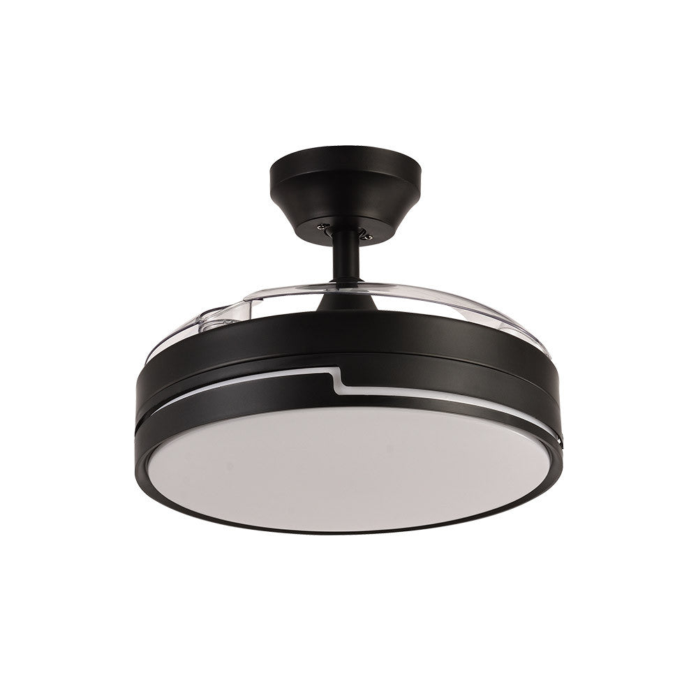 Ventilador Dc 48w Olimpia Negro 3aspas 91d 4800lm 6vel 3000k,4500k,6000k, Remoto+temporizador+memoria_1