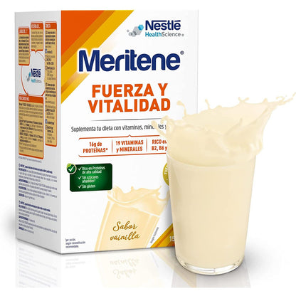 MERITENE SHAKE DE FORÇA E VITALIDADE. 15 saquetas x 30g