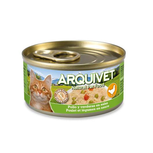 Frango em molho com legumes Arquivet 80 g Ração húmida para gatos