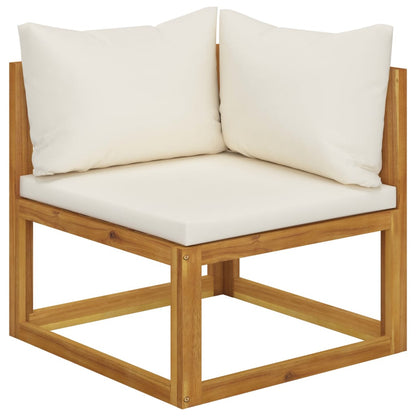 Vidaxl Muebles De Jardín 6 Pzas Cojines Crema Madera Maciza De Acacia_3