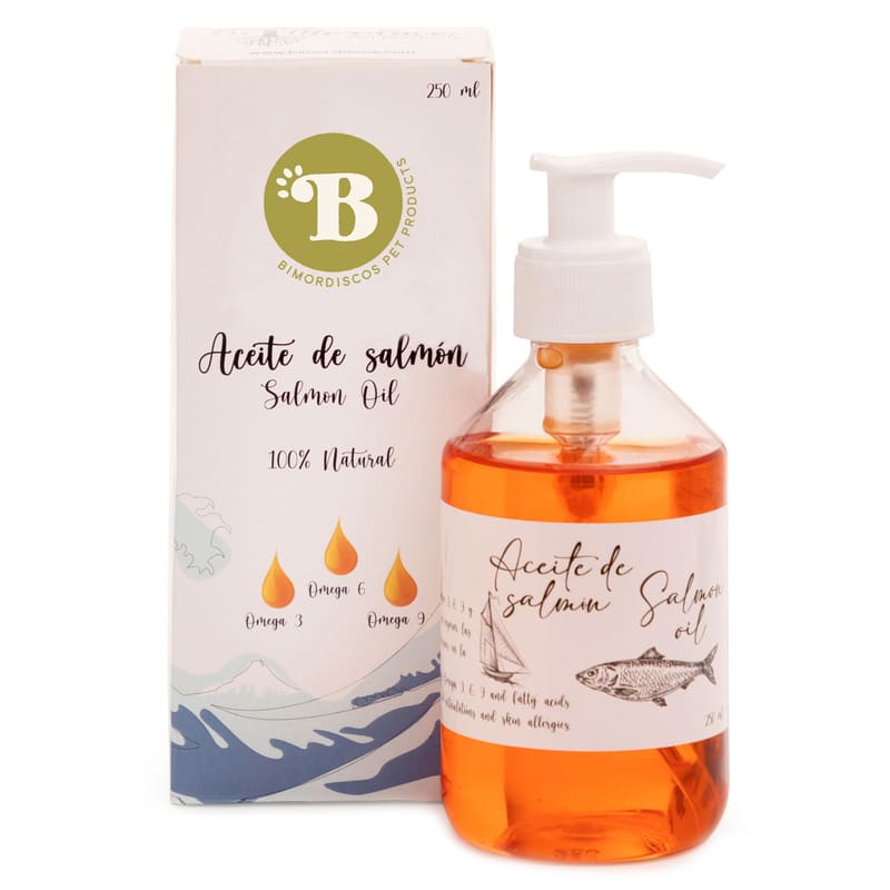 Bimordiscos Suplemento Aceite De Salmón Para Perros Y Gatos · 250ml.