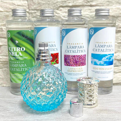 Lámpara Catalítica Blue Diamonds + Aroma Wild Strawberry 500ml - Elimina Malos Olores, Impurezas Y Perfuma_5