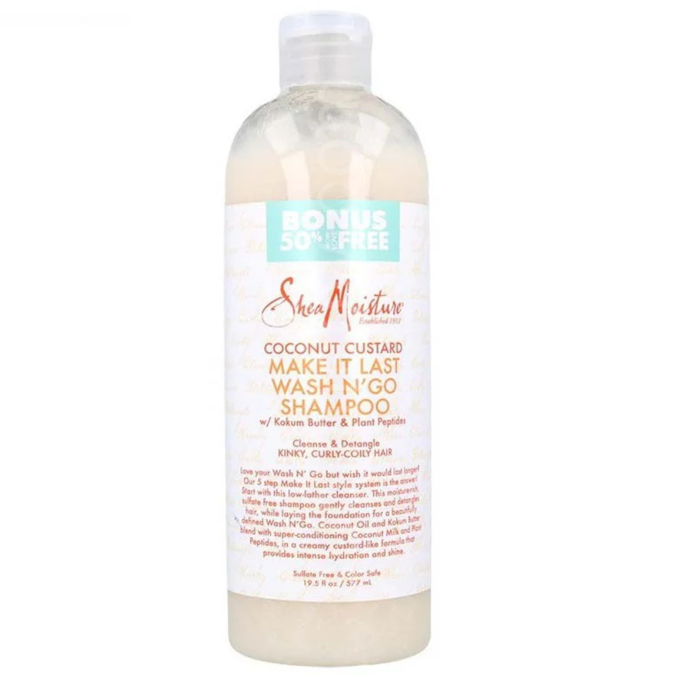 Shea Moisture Coconut Custard Make It Last Wash N’ Go Champú 577ml_0