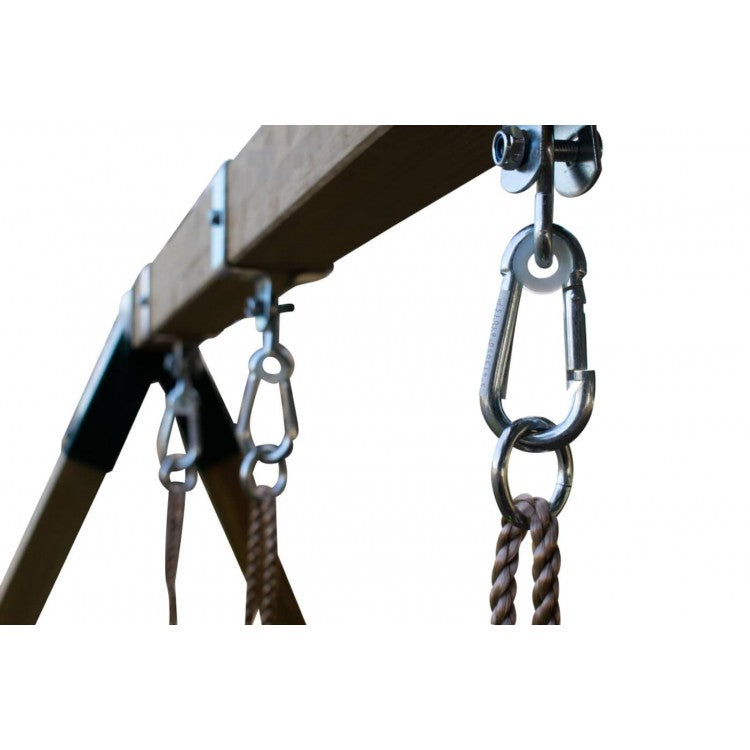 Columpio Triple De Madera Cuadrada Masgames Nori Xl + Asiento Cara A Cara._3