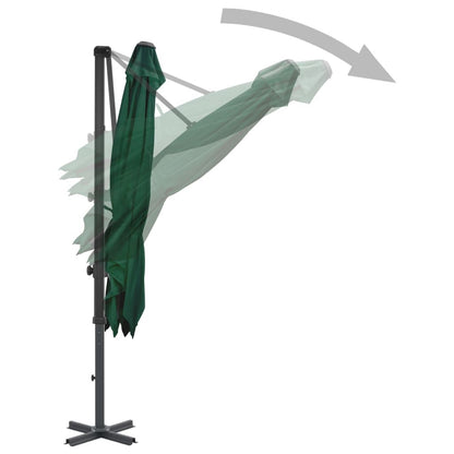 Vidaxl Sombrilla Jardín Voladiza Con Palo De Aluminio Verde 250x250 Cm_3