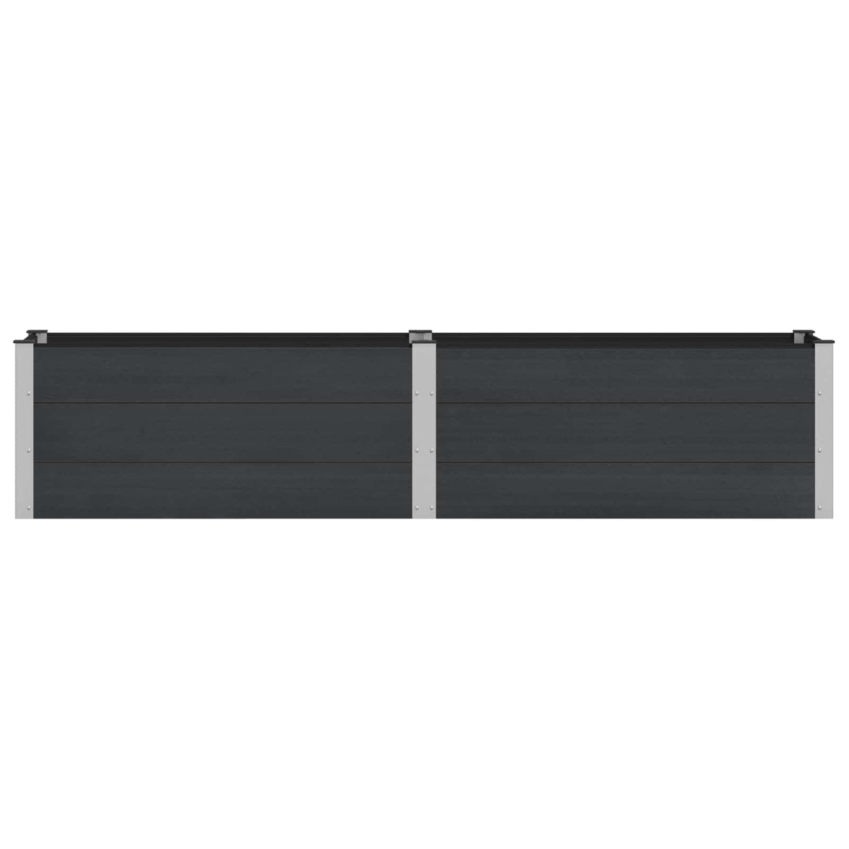 Arriate Elevado Negro 250 X 50 X 54 Cm Wpc Y Aluminio_2