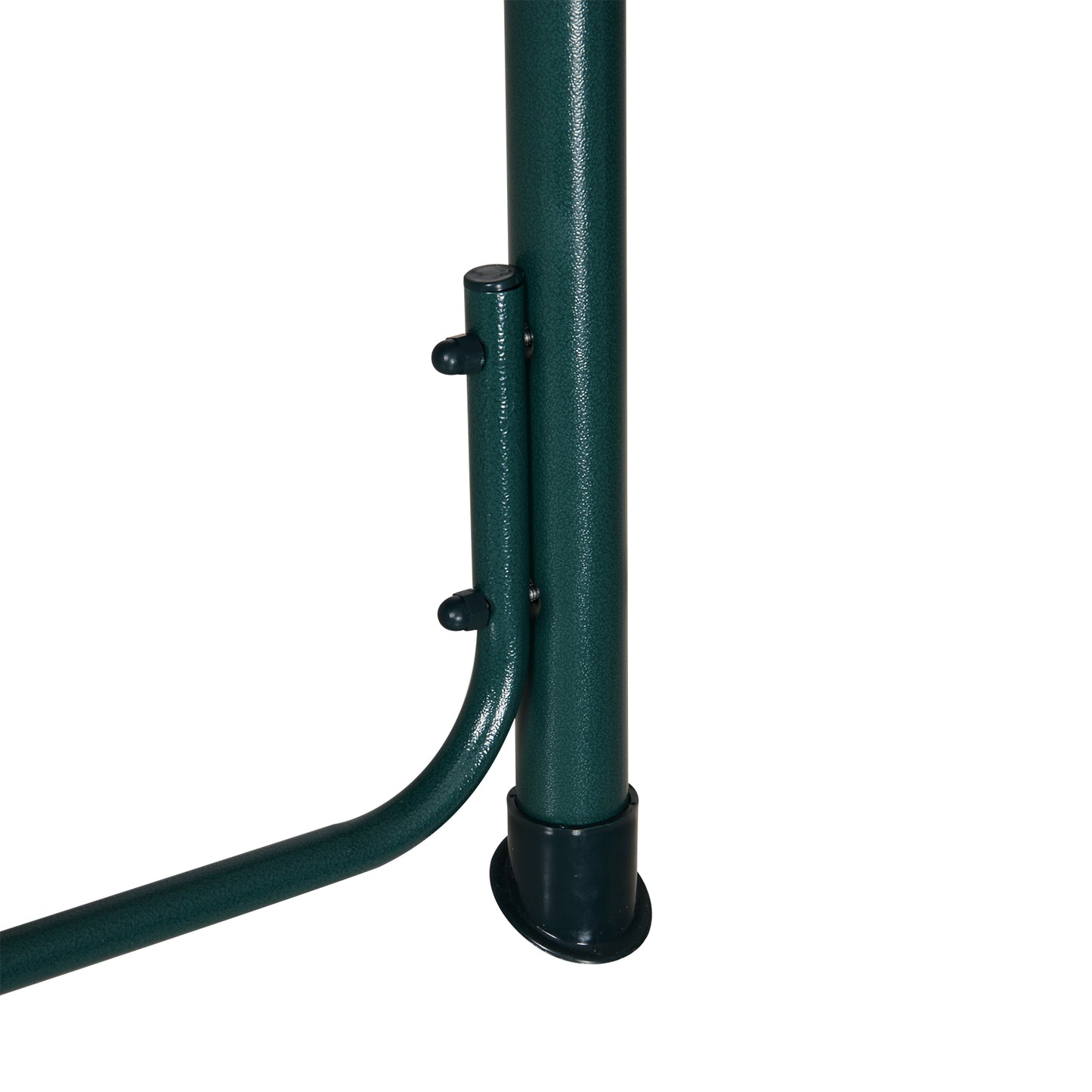 Outsunny Columpio Balancín De Jardín 3 Plazas De Metal Con Techo Ajustable Verde_4