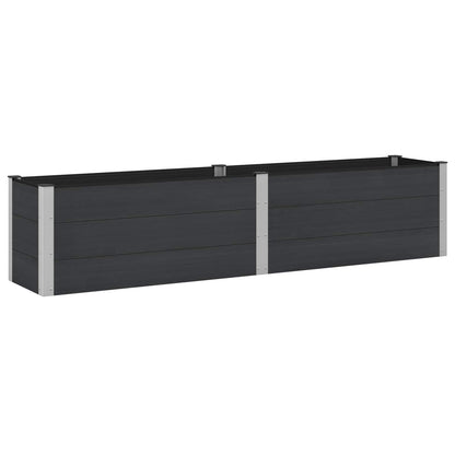 Arriate Elevado Negro 250 X 50 X 54 Cm Wpc Y Aluminio_0