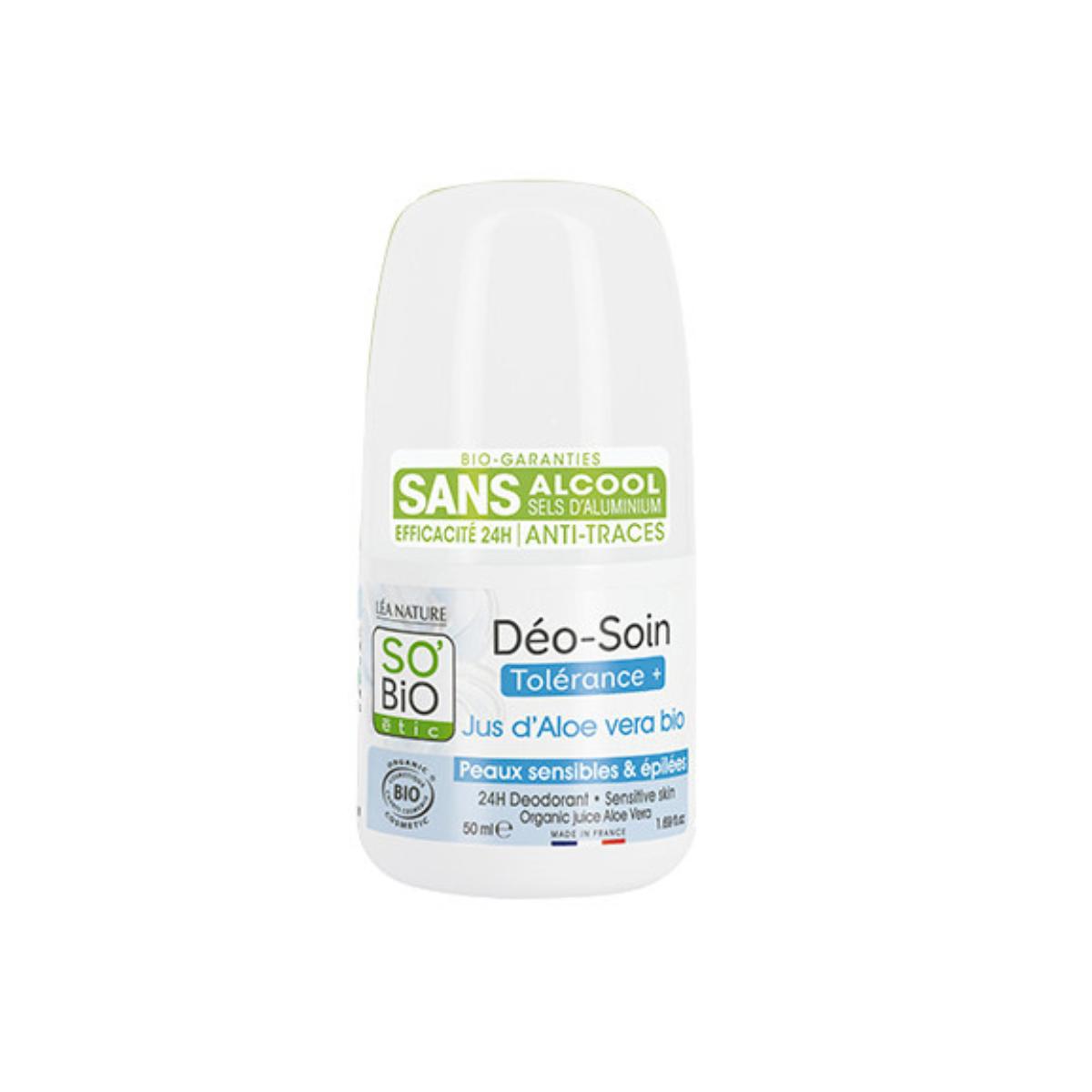 Desodorizante roll-on 24h com aloé vera BIO So'Bio étic 50 ml