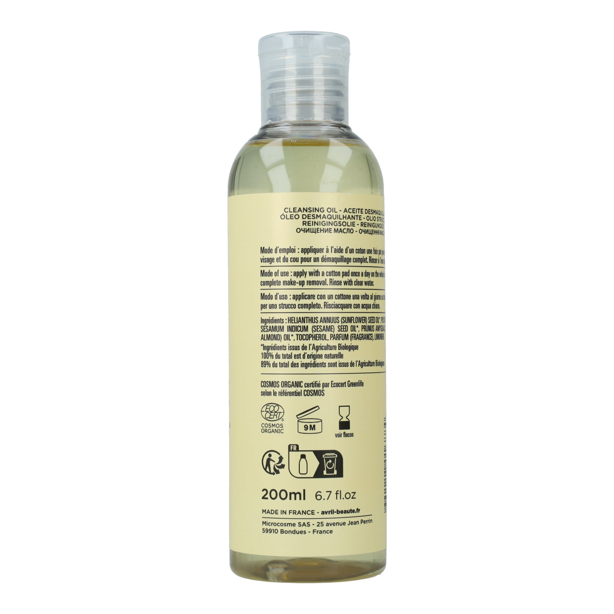 Óleo de Limpeza Avril 200 ml