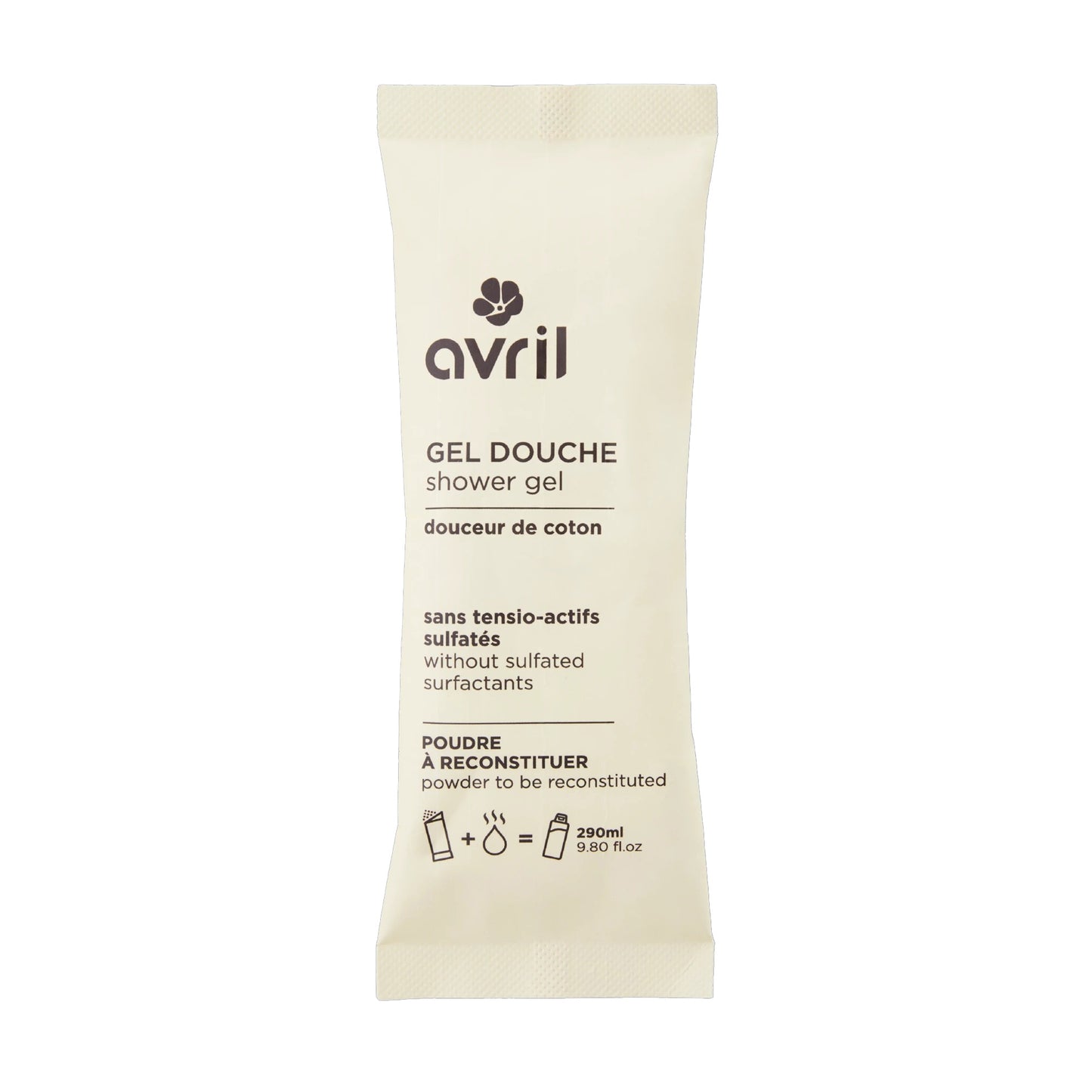 Gel de ducha en polvo para reconstituir Algodón Avril 30g