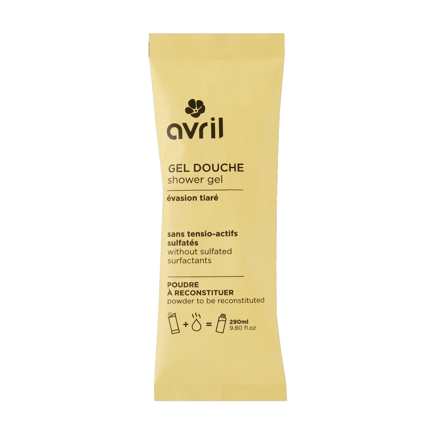 Gel de ducha en polvo para reconstituir Flor de Tiaré Avril 30g