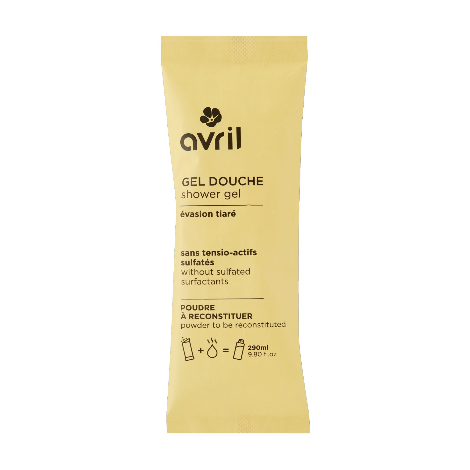 Gel de ducha en polvo para reconstituir Flor de Tiaré Avril 30g